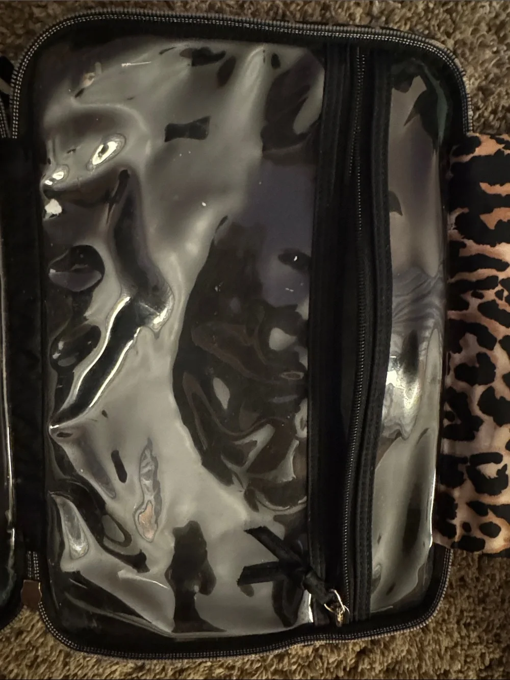 Victoria's Secret Leopard Print Travel Tote - Black & Tan